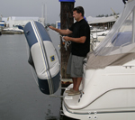 Dinghy davits and davit systems for inflatable boats