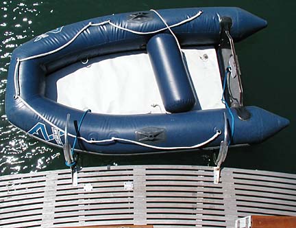 Dinghy davits and davit systems for inflatable boats