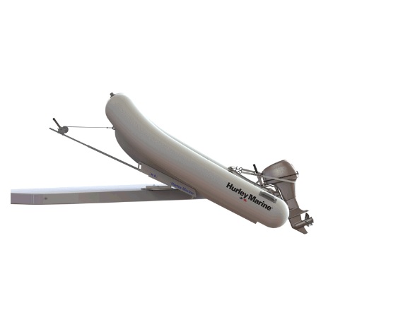 Dinghy davits and davit systems for inflatable boats